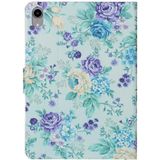 Voor iPad 10e Gen 10.9 2022 Bloemenpatroon Flip Lederen Smart Tablet Case(Paarse Bloem)