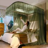 U-vormige Guide Bracket Encryption Verdikking Household Mosquito Net  Size:200x220 cm(Agate Green)