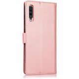 For Samsung Galaxy A70 Calf Texture 2 in 1 Detachable Magnetic Back Cover Horizontal Flip Leather Case with Holder & Card Slots & Wallet & Photo Frame(Rose Gold)