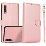 For Samsung Galaxy A70 Calf Texture 2 in 1 Detachable Magnetic Back Cover Horizontal Flip Leather Case with Holder & Card Slots & Wallet & Photo Frame(Rose Gold)