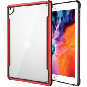 iPAKY Thunder Serie Aluminium Frame + TPU Bumper + Duidelijke PC Shockproof Case Voor iPad 10.2 (Rood)