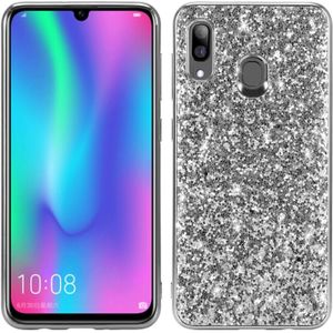 Glittery poeder schokbestendig TPU Case voor Galaxy A30 (zilver)