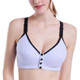 Cotton Nursing Bra Moederschap Zwangerschap Sport Nursing Borstvoeding Bh's  Grootte: 80C (Paars)