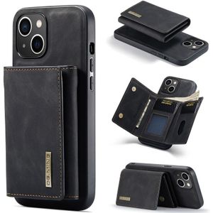 Voor iPhone 15 Plus DG.MING M1-serie 3-voudige multi-kaart portemonnee lederen telefoonhoes