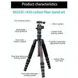 BEXIN BX255C K30 Portable Carbon Fiber Statief voor Camera Dslr