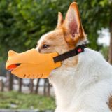 Pet Dog Muzzle Anti-bite Anti-call Siliconen snuit  Grootte:XL (Geel)