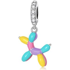 S925 Sterling Silver Balloon Puppy Pendant DIY Bracelet Necklace Accessories