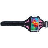 Nylon materiaal Sports Armband hoesje voor Samsung Galaxy S6 / S5 / S4 / S3 (roze)
