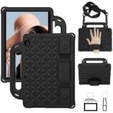 Voor Huawei MediaPad T5 10.1 Diamond Series EVA Anti-Fall Shockproof Sleeve Protective Shell Case met Holder & Strap(Zwart)