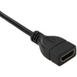 Micro HDMI mannetje naar HDMI vrouwtje Adapter kabel  Lengte: 17cm