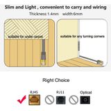 8m CAT6 ultra-dunne platte Ethernet LAN netwerkkabel  Patch leiden RJ45 (wit)