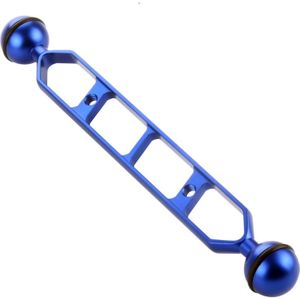 PULUZ 9 0 inch 22 9 cm aluminium dubbele ballen arm voor onderwater toorts/video licht (blauw)