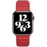 Siliconen Magnetic Chain Watchband Voor Apple Watch Series 6 & SE & 5 & 4 44mm / 3 & 2 & 1 42mm(Rood)