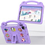 Voor iPad 10th Gen 10.9 2022 Handvat Kickstand Kinderen EVA Schokbestendige Tablet Case (Lichtpaars)