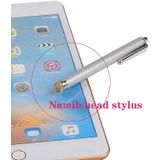 AT-19 Silver Fiber Pen Tip Stylus Capacitieve Pen Mobiele Telefoon Tablet Universele Touch Pen (Silver)