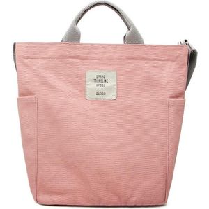 Schouder Messenger Bag Dames Handvat Canvas Tas (Pink)