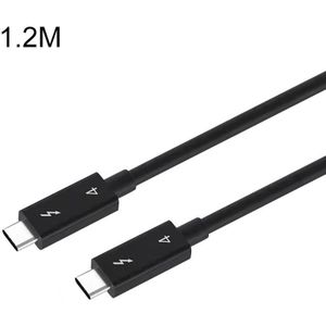 USB-C / Type-C Mannelijk naar USB-C / Type-C Mannelijke Multifunctionele Transmissiekabel voor Thunderbolt 4  Kabellengte: 1.2m