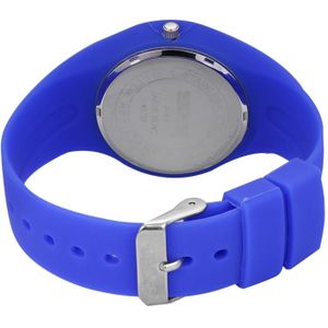 SKMEI 3695 beknopte Trendy 3ATM waterdichte Candy Color kwarts pols horloge met siliconen Band voor Students(Blue)
