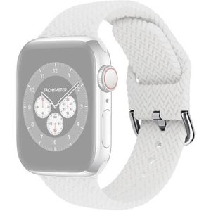Gevlochten siliconenvervanging horlogebanden met gesp voor Apple Watch-serie 6 & SE & 5 & 4 44mm / 3 & 2 & 1 42mm