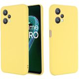 For OPPO Realme 9 Pro 5G Global Pure Color Liquid Silicone Shockproof Full Coverage Phone Case(Yellow)