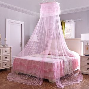 Huishoudelijke circulaire verlaagde plafond Mosquito net Princess tenten (lichtroze)