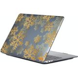 Enkay Vintage Patroon Serie Laotop Beschermend Crystal Case voor MacBook Air 13.3 Inch A1932 / A2179 / A2337 (Golden Snowflake)