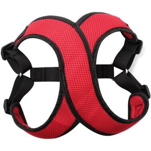 Vest-stijl nylon mesh ademende huisdier borst riem hond tractie touw  grootte: m (rood)