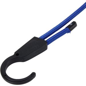 Herbruikbare auto montagetoe touw auto verstelbaar elastisch touw Trunk opslag haken riem bevestiging voertuig montagetoe touw  lengte: 1.2m (blauw)