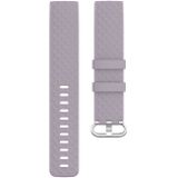 22mm Silver Color Buckle TPU Polsband horlogeband voor Fitbit Charge 4 / Charge 3 / Charge 3 SE (Licht paars)
