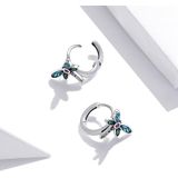 S925 Sterling Zilver Vintage Dragonfly Oor Studs Dames Oorbellen