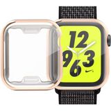 volledige Plating TPU Case voor Apple Watch serie 4 40mm (Rose goud)