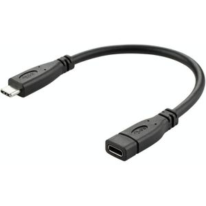 USB 3.1 Type-C / USB-C MANNELIJK NAAR TYPE-C / USB-C Female Gen2 Adapterkabel  Lengte: 1m