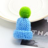 12PCS cute mini gebreide hairball Hat broche trui pinnen badge (licht blauw)