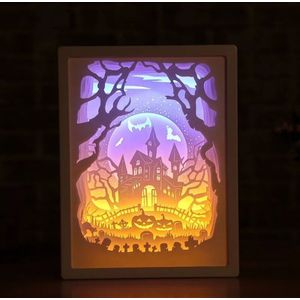 3D Stereo Light Paper Carving Lamp Creative Gift (Fort William)