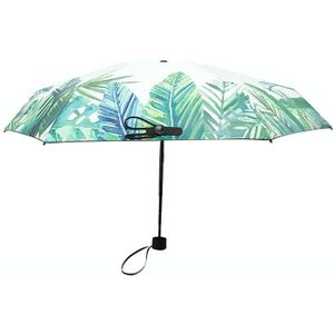 Kleine verse paraplu lichtgewicht anti-ultraviolet zon paraplu regen of parasol  stijl: tri-fold (groen)
