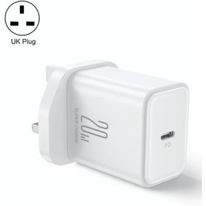 JOYROOM TCF06 Flash-serie 20W USB-C/Type-C enkele poortlader  specificatie: UK-stekker