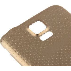 Hoogwaardige kunststof materiaal vervangingsbatterij huisvesting deur Cover met waterdichte functie voor Galaxy S5 / G900 (goud)
