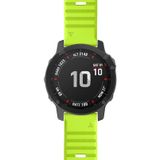 Voor Garmin fenix 6 22mm Smart Watch Quick release Silicon polsband horlogeband (Lime kleur)