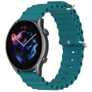 Voor Amazfit GTR 3 Pro 22mm Ocean Style siliconen effen kleur horlogeband