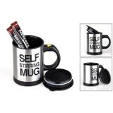 400ml mokken automatische elektrische zelf roeren mok Cup koffie melk mengen mok Smart roestvrijstaal SAP mix Cup Drinkware (zwart)