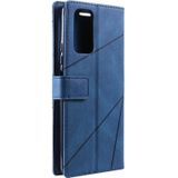 For Xiaomi Redmi Note 11S Skin Feel Splicing Leather Phone Case(Blue)