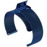 18mm Metal Mesh Polsband Horloge Band voor Fossil Female Sport / Charter HR / Gen 4 Q Venture HR (Donkerblauw)