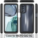 Voor Motorola Moto G62 5G Sterrenhemel Full Body Hybrid Shockproof Phone Case (Rood)