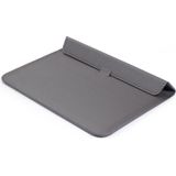 PU-leer Ultra-dunne enveloptas laptoptas voor MacBook Air / Pro 15 inch  met standfunctie(Space Gray)