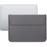 PU-leer Ultra-dunne enveloptas laptoptas voor MacBook Air / Pro 15 inch  met standfunctie(Space Gray)