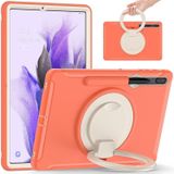 Voor Samsung Galaxy Tab S7 + / S7 FE 12.4 Inch T970 Schokbestendige TPU + PC-beschermende behuizing met 360 graden rotatie Opvouwbare handgreep Grip Houder & Pen Slot (Living Coral)