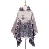 Lente herfst winter geruit patroon hooded mantel sjaal sjaal  lengte (CM): 135cm (DP4-06 Grijs)