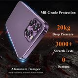 For iPhone 14 Pro Max 3 in 1 Ultra-thin Metal Frame + Lens + Film Phone Protection Set(Purple)