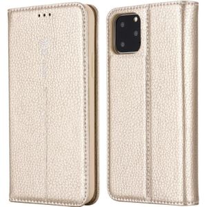 Voor iPhone 11 Pro GEBEI PU+TPU horizontale flip beschermhoes met houder & kaartsleuven(goud)