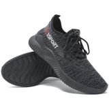 Mannen Sneakers Lente Lage Top Casual Schoenen Lace-up Running Schoenen  Grootte: 41 (Zwart)